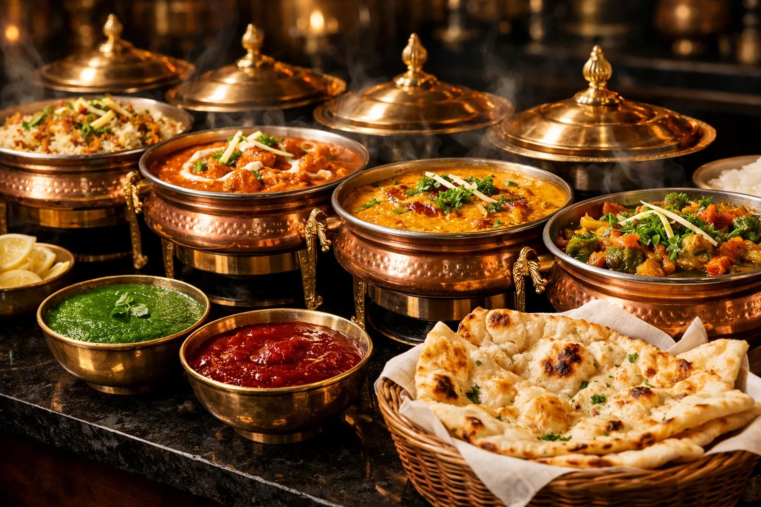 DineDazzle premium buffet counter display