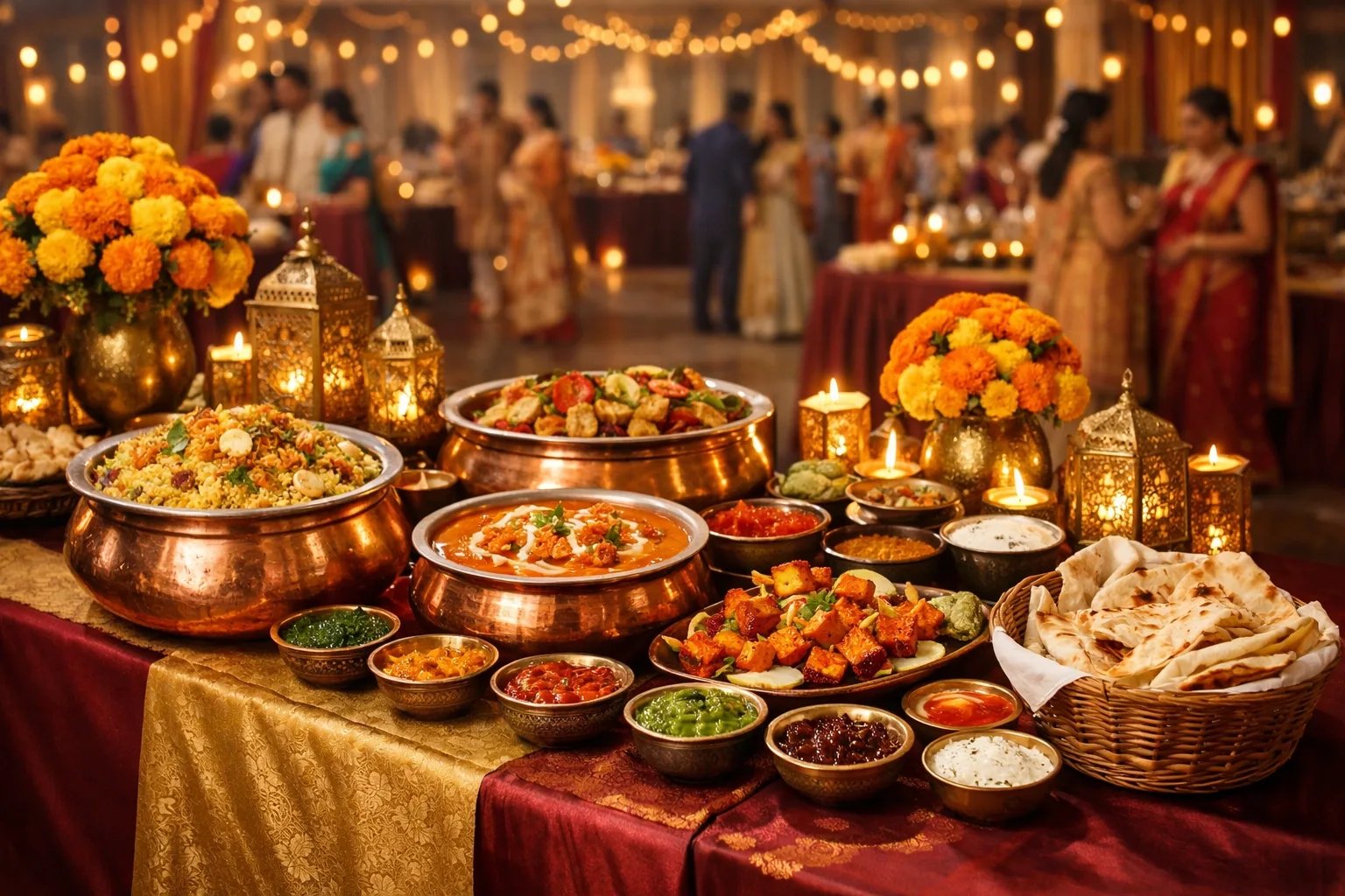 DineDazzle premium catering buffet setup